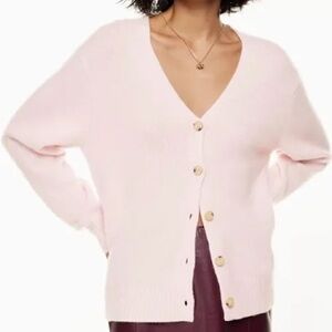 Aritzia Wilfred Cashmere Button-Up Sweater